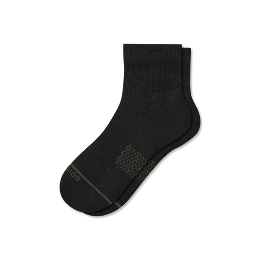 Women's Merino Wool Blend Modern Rib Quarter Socks