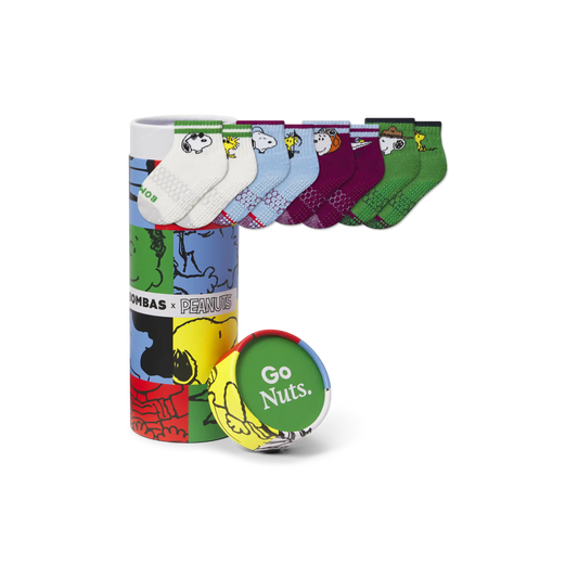 Peanuts x Bombas: Toddler Gripper Calf Sock 4-Pack Gift Box