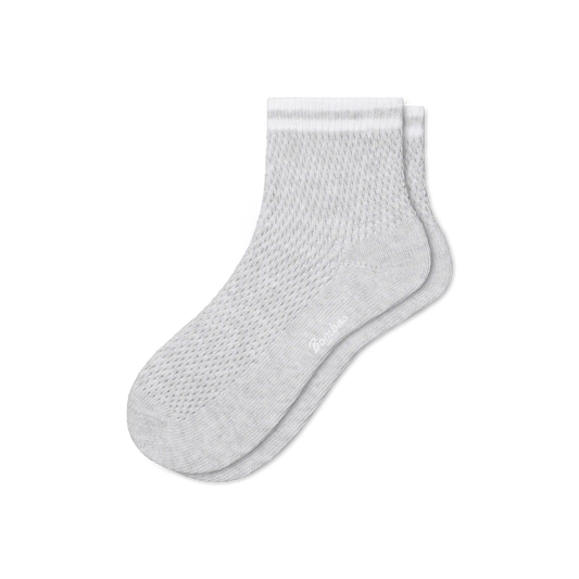 Women's Vintage Stripes Open Knit Quarter Socks