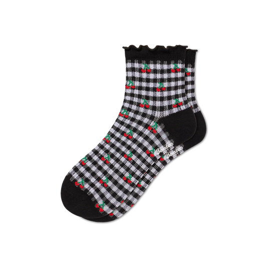 Women's Ruffle Rib Quarter Socks
