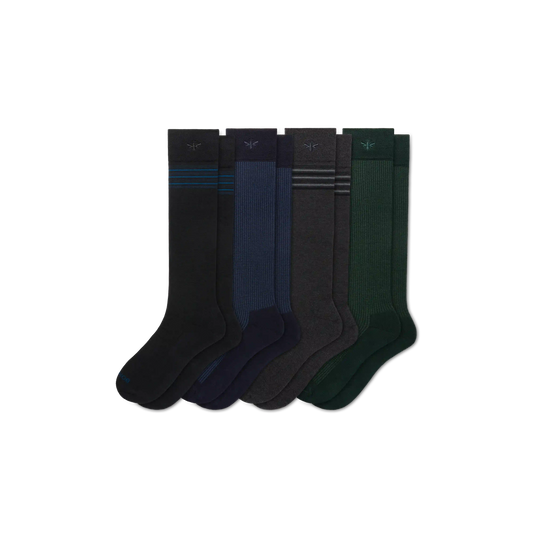 Men's Dress Over the Calf Sock 4-Pack