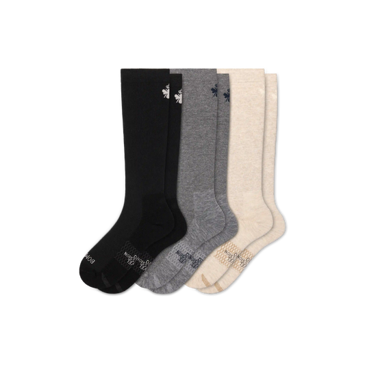 Women's Travel Compression Knee High Sock 3-Pack (15–20mmHg)