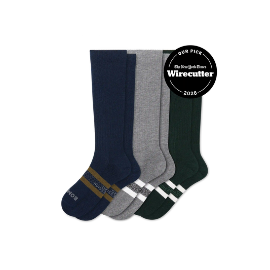 Men's Everyday Compression Knee High Sock 3-Pack (15-20mmHg)