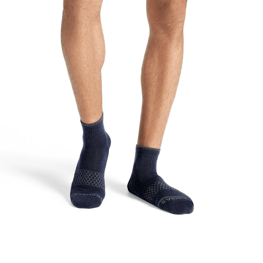 Men's Merino Wool Blend Quarter Sock 4-Pack
