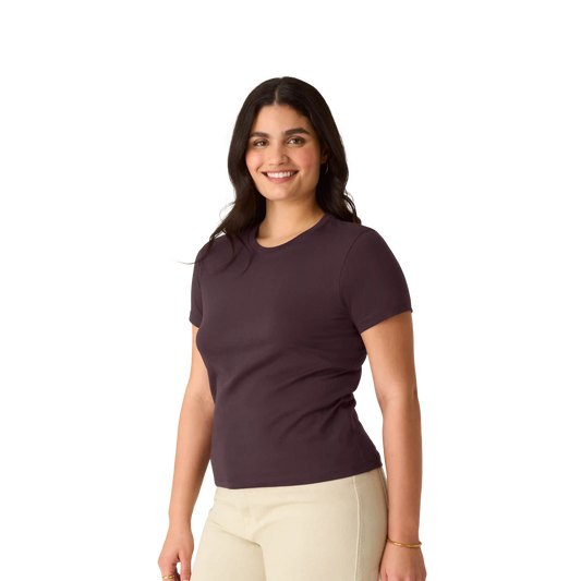 Women's Pima Cotton Slim Crew Neck T-Shirt
