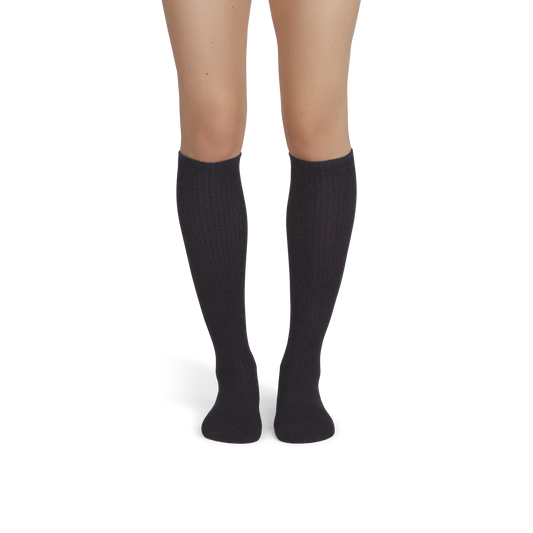 Women's Merino Wool Blend Everyday Compression Knee High Socks (15-20mmHg)
