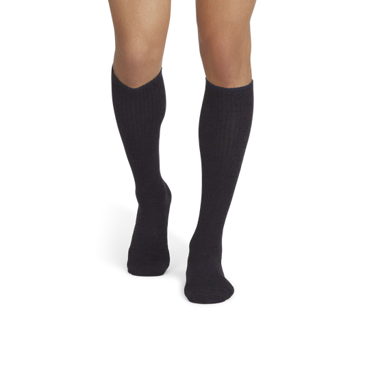 Men's Merino Wool Blend Everyday Compression Knee High Socks (15-20mmHg)