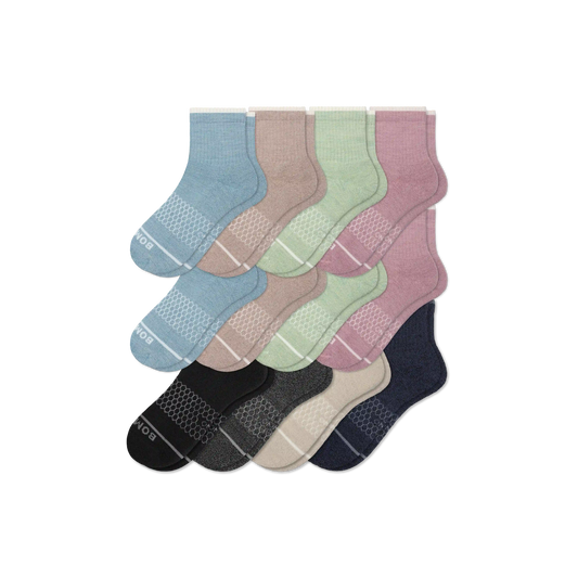 Women's Merino Wool Blend Quarter Sock 12-Pack