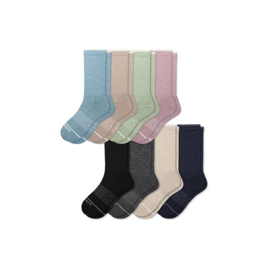 Women's Merino Wool Blend Calf Sock 8-Pack