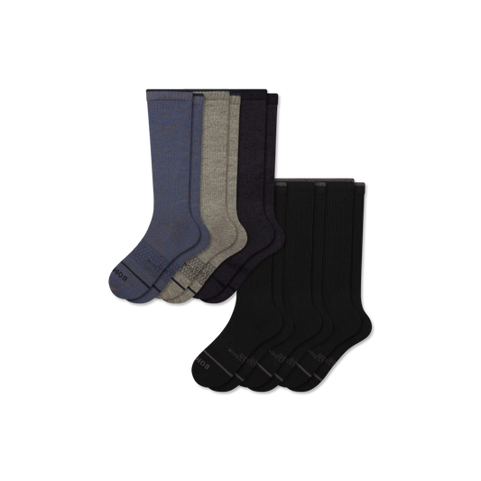 Women's Merino Wool Blend Everyday Compression Knee High Sock 6-Pack (15-20mmHg)