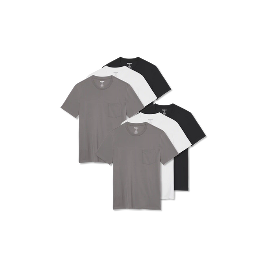 Men's Pima Cotton Pocket Crew Neck T-Shirt 3-Pack