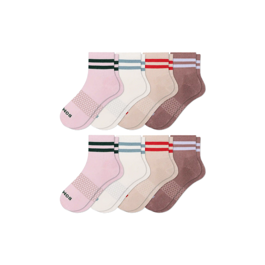 Women's Vintage Stripes Quarter Sock 8-Pack