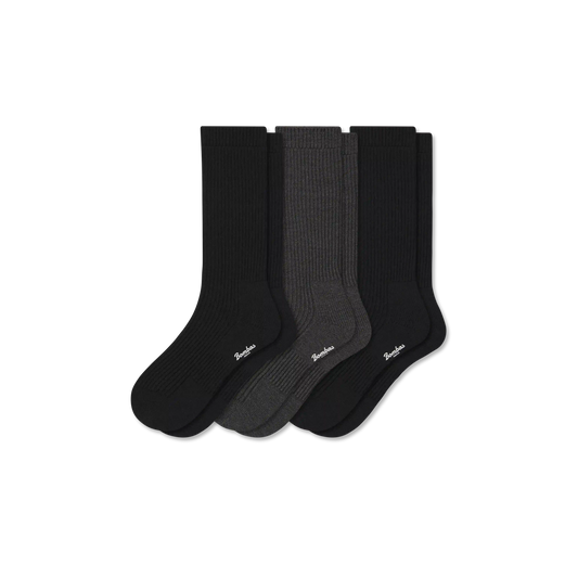 Women's Merino Cashmere Blend Fine Rib Calf Sock 3-Pack
