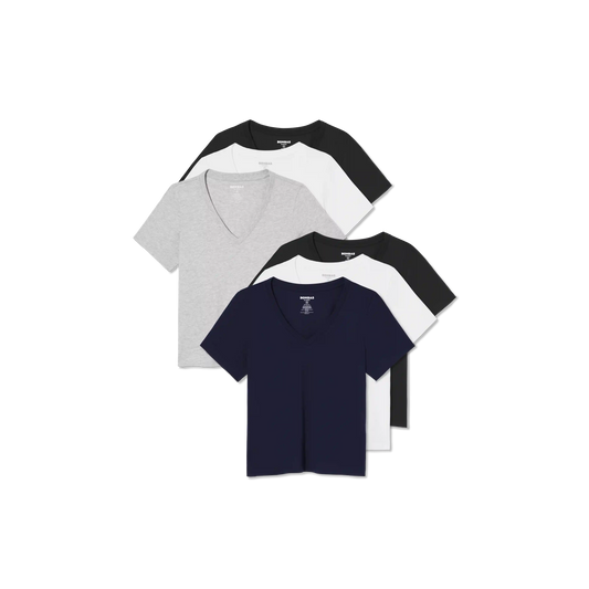 Women's Pima Cotton Crew Neck T-Shirt 6-Pack