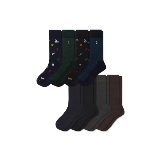 Men's Dress Calf Sock 8-Pack