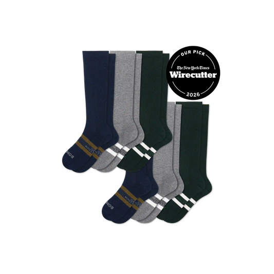 Men's Everyday Compression Knee High Sock 6-Pack (15-20mmHg)