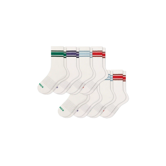 Youth Vintage Stripes Calf Sock 8-Pack