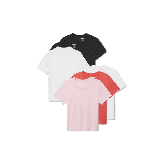 Women's Pima Cotton Slim Crew Neck T-Shirt 6-Pack