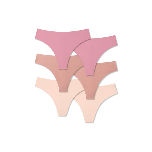 Women's No Show Thong 6-Pack