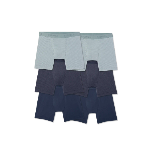 Men's Cotton Modal Blend Boxer Brief 6" 6-Pack