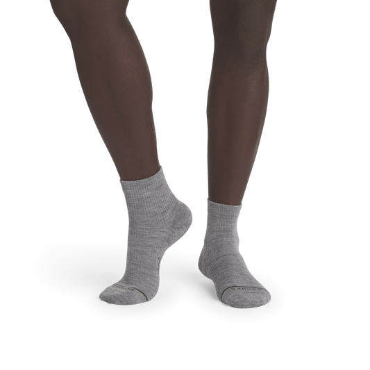 Men's Merino Wool Blend Modern Rib Quarter Socks