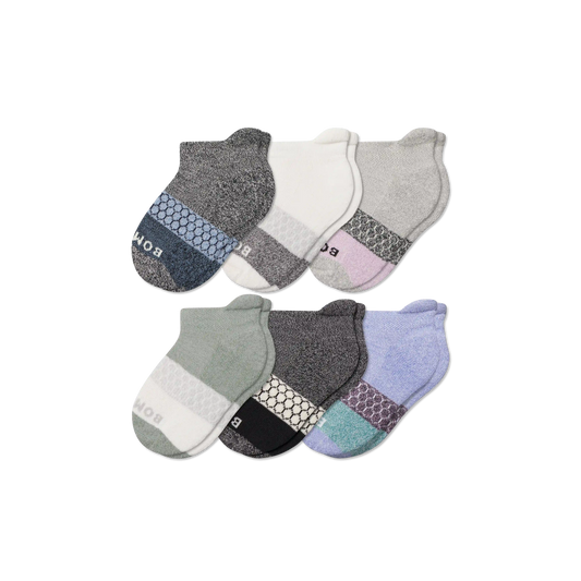 Junior Tri-Block Ankle Sock 6-Pack