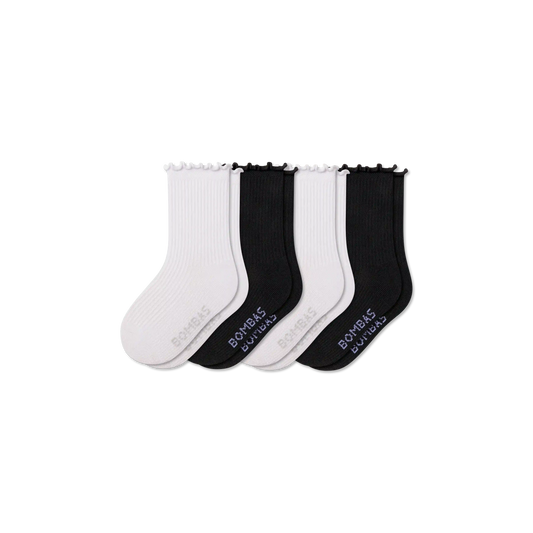 Junior Ruffle Rib Sock 4-Pack