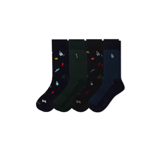 Men's Dress Calf Sock 4-Pack