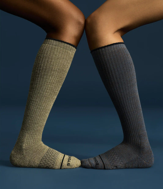 Men's Merino Wool Blend Everyday Compression Knee High Socks 3-Pack (15-20mmHg)