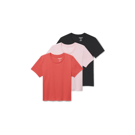 Women's Pima Cotton Slim Crew Neck T-Shirt 3-Pack